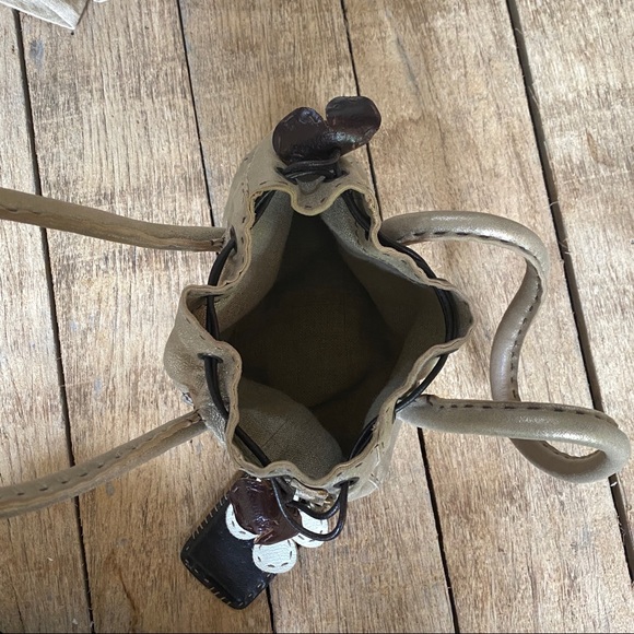 Metallic Gold Small Bag With Flowers - Picture 10 of 16